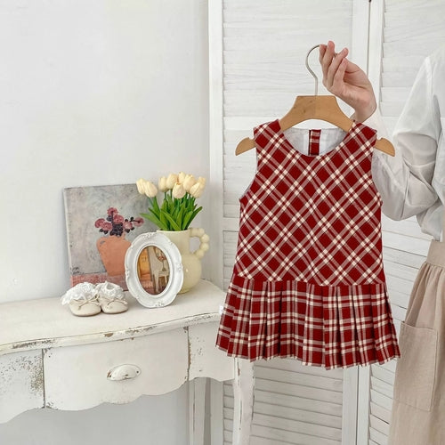 Spring and Autumn Baby Kids Girls Cherry Pattern Long Sleeves Beige